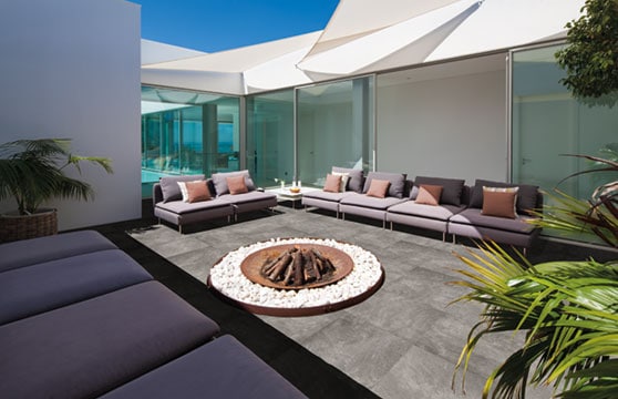 Gray Stone Porcelain Pavers Roof Deck 01