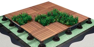 Plant Tray Modular Green Roof Pedestal Pavers 04 300x150 1