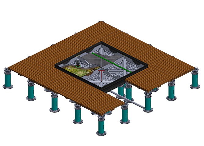 Green Roof IPE Wood Tiles Modular 01