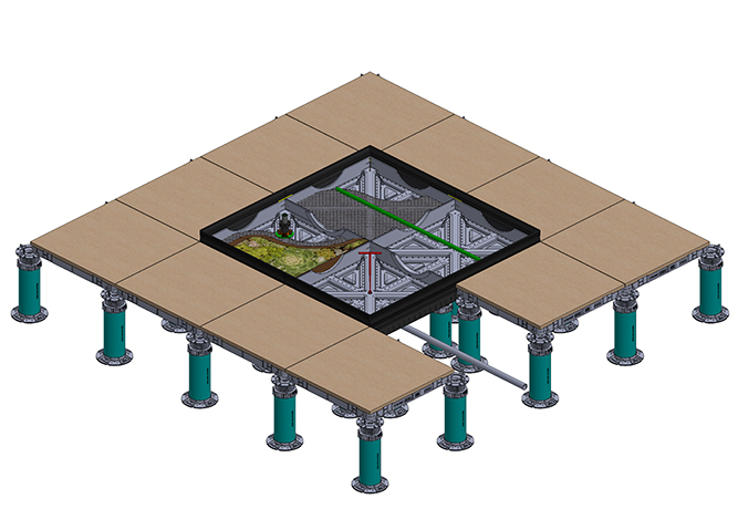 Green Roof Pedestal Pavers Modular 01