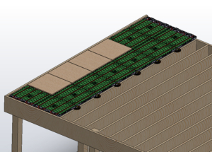 Snowmelt Paver Tray Pedestal Pavers On Joist 01