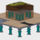 Tile Tech 3D Assembly PLANTER BOX TRANS ISO