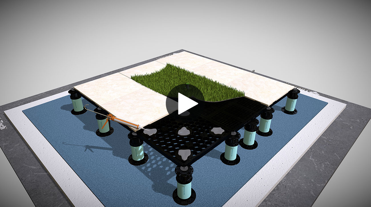 artiicial turf and paver assembly